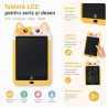 Tableta LCD pentru Scris si Desen, Tabla Grafica Educativa Reutilizabila in Forma de Pisicuta, Ecran pentru Desen cu Buton de St