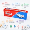 Joc Remi Clasic Cu 104 Piese Din Plastic Pentru Copii Si Adulti, Joc De Societate Pentru 2-4 Jucatori, Set Cu Table De Joc Si Su