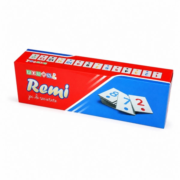 Joc Remi Clasic Cu 104 Piese Din Plastic Pentru Copii Si Adulti, Joc De Societate Pentru 2-4 Jucatori, Set Cu Table De Joc Si Su