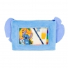 Penar Pufos și Echipat, Disney Stitch, Albastru – Penar Plușat cu Carnetel, Creion, Markere și Gumă, Design 3D Stitch, Dimensiun