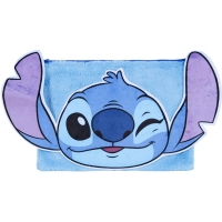 Penar Pufos și Echipat, Disney Stitch, Albastru – Penar Plușat cu Carnetel, Creion, Markere și Gumă, Design 3D Stitch, Dimensiun