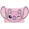Penar Pufos și Echipat, Disney Stitch, Roz – Penar Plușat cu Carnetel, Creion, Markere și Gumă, Design 3D Stitch, Dimensiune 21 