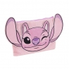 Penar Pufos și Echipat, Disney Stitch, Roz – Penar Plușat cu Carnetel, Creion, Markere și Gumă, Design 3D Stitch, Dimensiune 21 