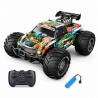 Masina Monster Truck Cu Telecomanda Pentru Copii, Masinuta RC Off Road Cu Roti Mari Si Lumini, Vehicul 4x4 Cu Control La Distanta Pentru Curse Si Aventura, Jucarie Interactiva Pentru Copii Pasionati De Masini, Cadou 6 Ani+, Verde