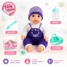 Papusa Bebelus Interactiva Cu 8 Functii Si Accesorii Pentru Copii 3 Ani+, Papusa De Jucarie Cu Biberon, Olita Si Set De Ingrijir