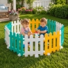 Gard De Joaca Modular Pentru Copii Cu 8 Panouri Colorate, Tarc De Protectie Pentru Interior Si Exterior, Gard Din Plastic Pentru