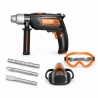 Bormasina Cu Impact De Jucarie Pentru Copii Cu Accesorii, Set Unelte Interactiv Cu Ochelari De Protectie Si Masca, Jucarie De Simulare Pentru Micii Mesteri, Set Scule Pentru Jocuri De Rol, 3 Ani+, Multicolor