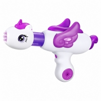 Jucarie Pistol Cu Aer Pentru Copii Cu 6 Bile EVA, Lansator Cu Design Unicorn, Pistol De Jucarie Cu Proiectile Moi Pentru Jocuri 