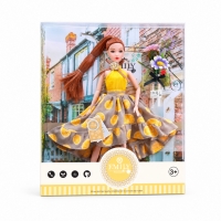 Papusa Fashion Pentru Copii 30 CM Cu Rochie Eleganta Si Par Lung, Papusa Pentru Fetite 3 Ani+, Jucarie Pentru Jocuri De Rol Si P