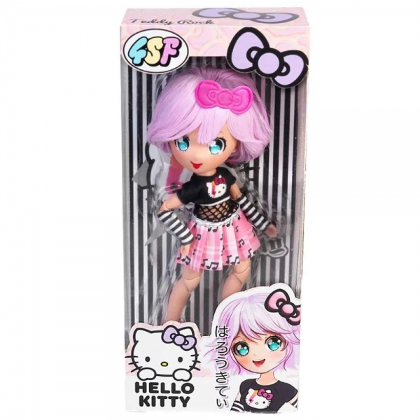 Hello Kitty – Păpușa Teddy Rock, Violet, 19.5 cm