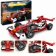 Set Cuburi Masina De Curse Pull Back DIY Pentru Copii, Joc De Constructie Cu 488 Piese, Masina Sport De Asamblat Cu Functie Pull