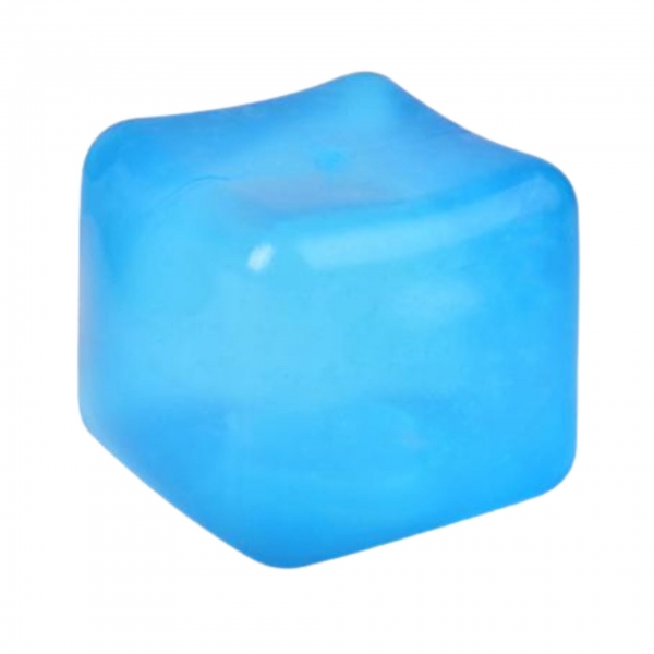 Cub Fidget 3D de Gheata, Model Simplu, Jucarie Antistres din Maltoza, 110 g, 4.5x4.5x4.5 cm, Comprimabil cu Revenire Lenta, Alba