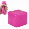 Cub Fidget 3D de Gheata, Model Simplu, Jucarie Antistres din Maltoza, 110 g, 4.5x4.5x4.5 cm, Comprimabil cu Revenire Lenta, Roz 