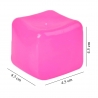 Cub Fidget 3D de Gheata, Model Simplu, Jucarie Antistres din Maltoza, 110 g, 4.5x4.5x4.5 cm, Comprimabil cu Revenire Lenta, Roz 