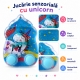 Joc Acvatic Unicornul Visator Pentru Copii, Jucarie Interactiva De Indemanare Cu Apa Si Inele, Joc Manual Portabil Cu Butoane Pe
