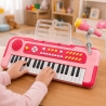 Orga Muzicala Cu Microfon Pentru Copii, Pian Electronic Cu Clape Si Functii Muzicale, Keyboard Interactiv Pentru Inregistrare Si