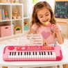 Orga Muzicala Cu Microfon Pentru Copii, Pian Electronic Cu Clape Si Functii Muzicale, Keyboard Interactiv Pentru Inregistrare Si