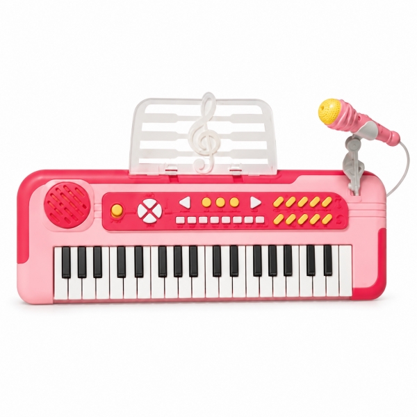 Orga Muzicala Cu Microfon Pentru Copii, Pian Electronic Cu Clape Si Functii Muzicale, Keyboard Interactiv Pentru Inregistrare Si