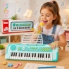 Orga Muzicala Cu Microfon Pentru Copii, Pian Electronic Cu Clape Si Functii Muzicale, Keyboard Interactiv Pentru Inregistrare Si