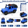 Masina De Politie Offroad De Asamblat Pentru Copii, Jucarie DIY Cu Vehicul Politie De Constructie, Masina Off Road Cu Elemente D