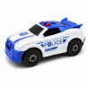Masina De Politie De Asamblat Pentru Copii, Jucarie DIY Cu Vehicul Politie Sport De Constructie, Masina De Politie Cu Elemente Demontabile Pentru Joaca Interactiva Si Jocuri De Rol, Jucarie De Asamblare Pentru Copii, Alb