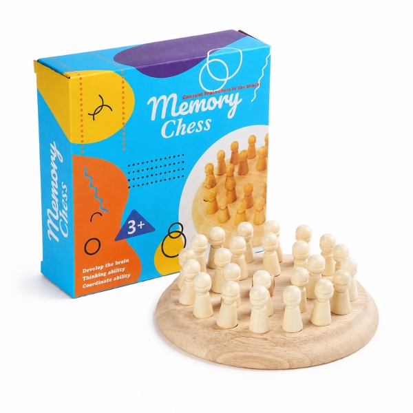 Joc Din Lemn Memory Cu Pioni Colorati Pentru Copii, Joc Educativ De Memorie Si Concentrare Din Lemn, Joc Interactiv Cu Piese Col