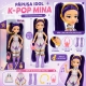 Papusa Cantareata Mina K-Pop Idol 25 Cm, Jucarie Fashion Cu Par Lung Si Tinuta Argintie De Concert, Set Cu Microfon Tip Casca, G
