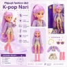 Papusa Cantareata Nari K-Pop Idol Cu Par Lung Si Tinuta De Scena, Jucarie Fashion Articulata Pentru Fetite 3 Ani+, Set Cu Microf