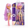 Papusa Cantareata Nari K-Pop Idol Cu Par Lung Si Tinuta De Scena, Jucarie Fashion Articulata Pentru Fetite 3 Ani+, Set Cu Microfon Tip Casca, Ochelari, Cizme Roz, Cercei Stea Si Accesorii Pop Star, Roz