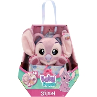Jucarie Interactiva Baby Paws Angel Disney Stitch 24 Cm, Plus Moale Cu Sunete De Somn, Suzeta Si Paturica, Animalut Angel In Amb