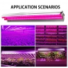 Lampa dubla pentru cresterea plantelor, 50 cm, T5, tehnologie LED, nu afecteaza plantele, potrivit pentru intregul ciclu de cres