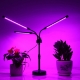 Lampa UV pentru cresterea plantelor, Alimentare cu USB, 15W, 3 capete, 72 LED-uri, 9 nivele lumina, Timer, Inaltime Ajustabila p