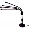 Lampa UV pentru cresterea plantelor, conectare la retea, 20W, 4 capete, 72 LED-uri, ajustabila pana la 66.5 cm, Lumina Alb Mov