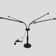 Lampa UV pentru cresterea plantelor, conectare la retea, 20W, 4 capete, 72 LED-uri, ajustabila pana la 66.5 cm, Lumina Alb Mov