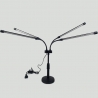 Lampa UV pentru cresterea plantelor, conectare la retea, 20W, 4 capete, 72 LED-uri, ajustabila pana la 66.5 cm, Lumina Alb Mov