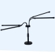 Lampa UV pentru cresterea plantelor, conectare la retea, 20W, 4 capete, 72 LED-uri, ajustabila pana la 66.5 cm, Lumina Alb Mov