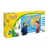 Harta interactiva Momki - Animalele lumii plus Carte de colorat cu si despre animale si creioane colorate