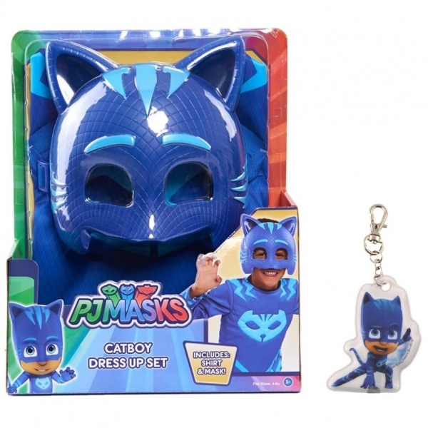 Set Eroi in pijama, bluza si masca Pisoi + Breloc cu lumini Eroi in pijama