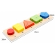 Puzzle din lemn partile intregului cu 5 reprezentari.