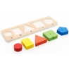 Puzzle din lemn partile intregului cu 5 reprezentari.