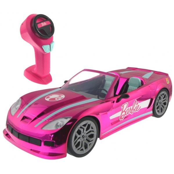 Masina cu telecomanda pentru papusi Barbie Dream Car, 40 cm