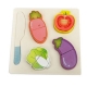 Puzzle din lemn  cu Legume de taiat
