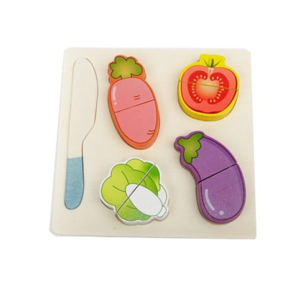 Puzzle din lemn  cu Legume de taiat