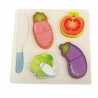 Puzzle din lemn  cu Legume de taiat