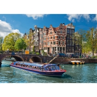 Puzzle Turul Canalului In Amsterdam, 1000 Piese
