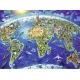 Puzzle Harta Cu Monumentele Lumii, 200 Piese