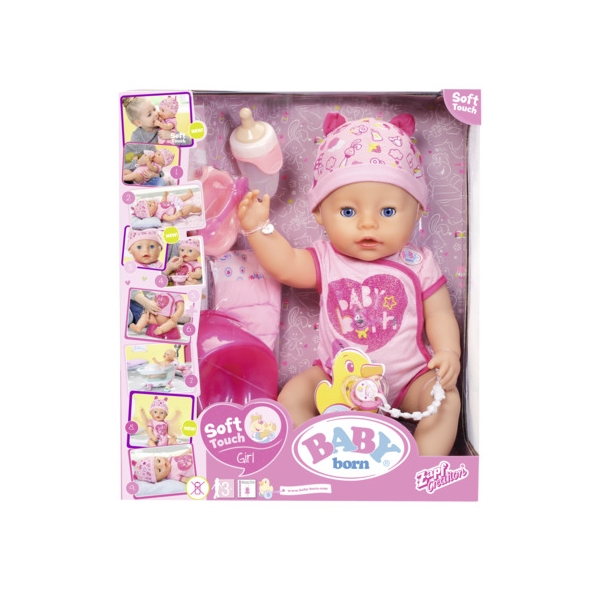 BABY born - Papusa interactiva cu corp moale