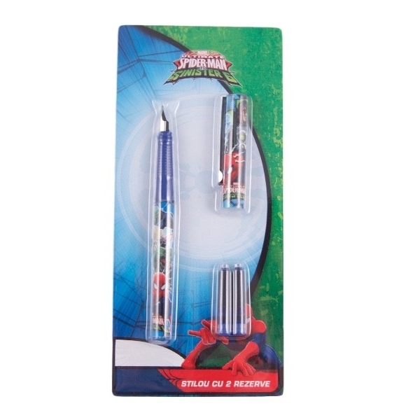 Stilou cu 2 rezerve Spiderman SM01013