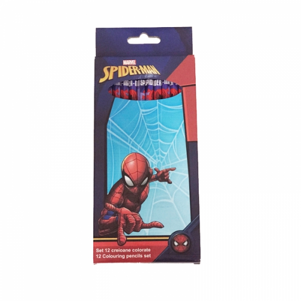 Set 12 creioane color Spider-Man