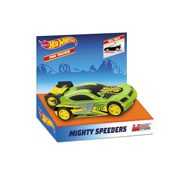 Masinuta Hot Wheels Mighty Speeders - Time Tracker, verde